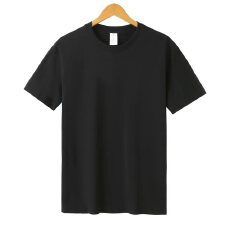 批发跨境实体新款男士纯棉纯色圆领百搭<b class='q'>夏</b>季短袖体恤潮流男女情侣款