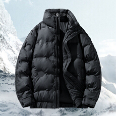 批发跨境新国标防水羽绒服男连帽外套男士高品质爆款百搭休闲男女同款