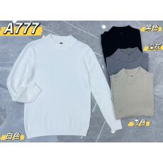 批发跨境实体男士保暖打底针织衫秋冬中领休闲宽松高品质男装潮牌毛衣