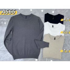 批发跨境实体男士保暖打底针织衫秋冬圆领休闲宽松高品质男装潮牌毛衣