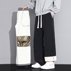 批发跨境境羊羔绒裤男士冬季加绒加厚休闲长裤新款保暖防寒石墨烯棉裤