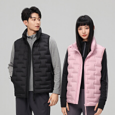 批发跨境户外运动羽绒服马甲男士短款无袖立领加厚保暖<b class='q'>情侣</b><b class='q'>白鸭绒</b>外套