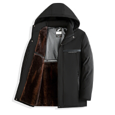 批发跨境棉衣<b class='q'>男士</b>商务棉衣<b class='q'>休闲</b>2025冬季防风保暖可脱卸帽<b class='q'>外套</b>中年爸爸