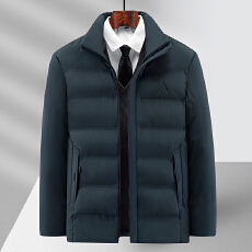 批发跨境立领保暖中老年棉衣<b class='q'>男士</b>冬季新款防风加厚纯色时尚爸爸装<b class='q'>外套</b>