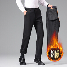 批发直筒<b class='q'>商务</b>西裤男士<b class='q'>休闲</b>裤2025年新款秋冬加绒保暖男裤百搭高弹长裤