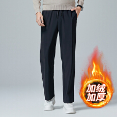 批发跨境新款休闲宽松男2025秋<b class='q'>冬</b>牛奶丝休闲裤男款潮流时尚高品质长裤