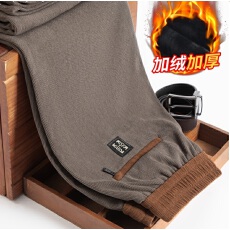 批发跨境新款宽松2025秋<b class='q'>冬</b>高品质休闲裤男士潮流时尚设计感灯芯绒长裤