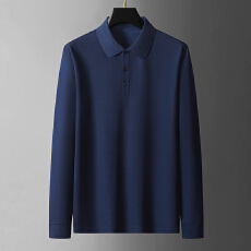 批发春秋新款男士短袖<b class='q'>T</b><b class='q'>恤</b>中青年商务休闲卫衣纯色时尚百搭打底POLO衫