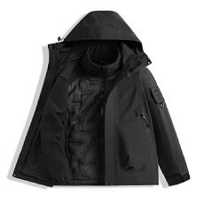 冲锋衣情侣款可脱卸90%白鸭绒羽绒内胆户外保暖三合一登山服外套