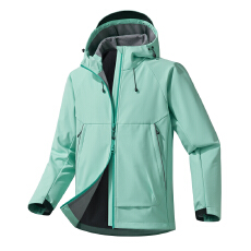 跨境春秋冬新款户外多功能软壳衣冲锋衣登山通勤防水防风连帽外套