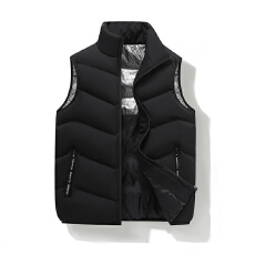 批发跨境新款保暖棉马甲男士外套<b class='q'>潮</b>牌时尚背心休闲马夹防风防寒外套