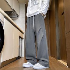 跨境爆款休闲裤男伞兵裤卫裤男士宽松新款秋冬潮流直筒裤子运动裤