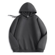 批发跨境男士纯棉落肩单层连帽加绒卫衣<b class='q'>春</b>秋冬新款长袖套头休闲上衣