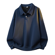 批发跨境春秋翻领套头连帽拉链卫衣男士宽松<b class='q'>长袖</b>针织运动上衣运动外套