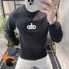 批发新款休闲印花秋<b class='q'>冬</b>卫衣男士加绒韩版新款圆领宽松上衣chic港风长袖