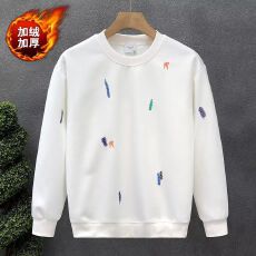 批发新款休闲印花秋<b class='q'>冬</b>卫衣男士加绒韩版新款圆领宽松上衣chic港风长袖