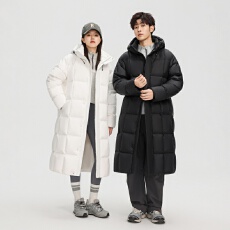 批发跨境户外工装羽绒服男女情侣长款高品质新国标石墨烯加厚保暖外套