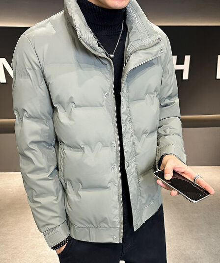 국경 간 야외 스포츠 워크웨어 남성 생방송 폭발 높은 품질 다운 재킷 남자 쇼트 스타일 스탠드 칼라 보온 재킷