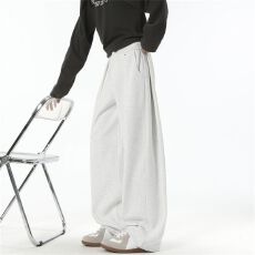 批发跨境潮牌卫裤新款<b class='q'>春</b>秋冬裤子港风直筒长裤宽松休闲男士工装运动裤