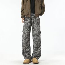 批发休闲<b class='q'>户外</b>三防复合迷彩冲锋裤男士秋冬季裤子新款机能伞兵裤工装裤