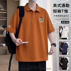 批发夏季2026新款短袖Polo衫男短袖时尚<b class='q'>休闲</b>翻领潮流打底上衣百搭T恤
