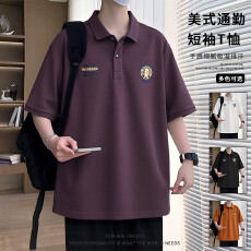 批发夏季2026新款短袖Polo衫男短袖时尚休闲翻领<b class='q'>潮</b>流打底上衣百搭T恤