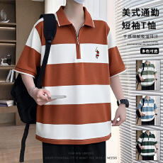 夏季2026新款短袖Polo衫男短袖时尚休闲翻领潮流打底上衣百搭T恤