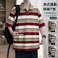 夏季2026新款短袖Polo衫男短袖时尚休闲翻领潮流打底上衣百搭T恤