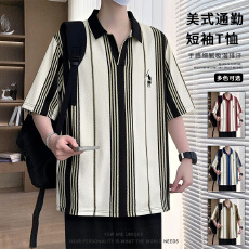 夏季2026新款短袖Polo衫男短袖时尚休闲翻领潮流打底上衣百搭T恤