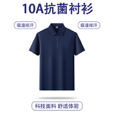 批发跨境男士新款纯色POLO衫夏季薄款百搭翻领职业装商务T恤男装短袖