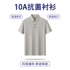 跨境男士新款冰丝纯色POLO衫夏季薄款百搭翻领商务T恤男装短袖