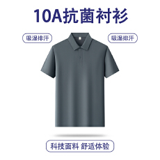 跨境男士新款纯色冰丝POLO衫夏季薄款百搭翻领商务T恤男装短袖