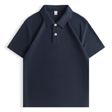 批发跨境男士新款纯色H上衣POLO衫夏季薄款百搭<b class='q'>翻领</b>商务T恤男装短袖