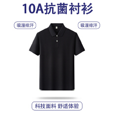 跨境男士新款纯色上衣POLO衫夏季薄款百搭翻领商务T恤男装短袖