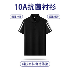 跨境男士新款纯色POLO衫夏季薄款百搭翻领商务T恤男装短袖上衣