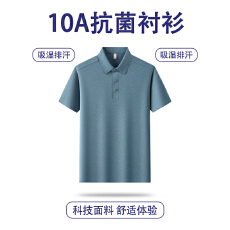 批发跨境夏季高品质潮牌宽松新款短袖男士翻领纯色<b class='q'>商务</b>百搭休闲POLO衫