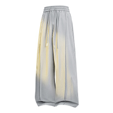 跨境潮牌宽松大码四季宽松棉麻九分裤男士平口直筒纯色简约休闲裤