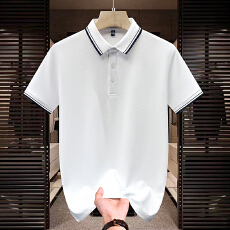 批发跨境棉质男士新款翻领百搭T衫夏季短袖POLO衫l<b class='q'>商务</b>休闲时尚<b class='q'>男装</b>