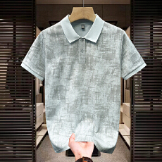 批发跨境棉质男士新款翻领百搭T衫夏季短袖POLO衫l<b class='q'>商务</b>休闲时尚<b class='q'>男装</b>