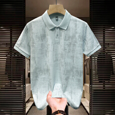 批发跨境棉质男士新款翻领百搭T衫夏季短袖POLO衫l<b class='q'>商务</b>休闲时尚<b class='q'>男装</b>