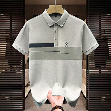 批发跨境棉质男士新款翻领百搭T衫夏季短袖POLO衫l<b class='q'>商务</b>休闲时尚<b class='q'>男装</b>