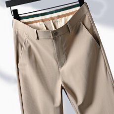 批发跨境春夏高品质金字格男士休闲西裤商务时尚锦氨休闲裤如意腰长裤