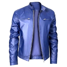 跨境爆款新款欧码休闲男士皮衣时尚机车大码男装皮衣简约风格上衣