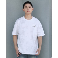 实体高品质纯棉新款男士夏季圆领T恤潮牌字母休闲短袖t量大可订做