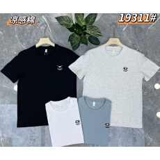 批发跨境实体高品质纯棉新款男士夏季圆领T恤潮牌休闲短袖t量大可订做