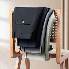 跨境春夏高品质锦氨商务休闲裤轻奢男裤冰丝轻奢男士西裤商务男装