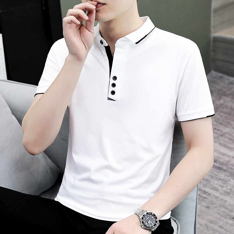 국경 간 순면 남성 새로운 m-8xl 빅 사이즈 팻 맨 POLO 셔츠 반팔 티셔츠 섹션 패션 캐주얼 다용도 맨위