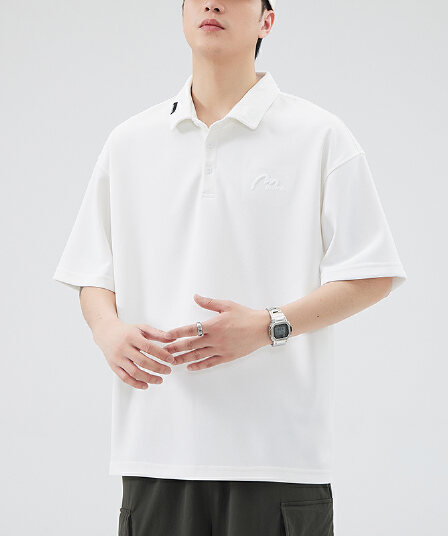 국경 간 남성 조수 브랜드 순면 티셔츠 반팔 봄 여름 새로운 POLO 셔츠 단색 맨위 다용도 남성 캐주얼 티셔츠