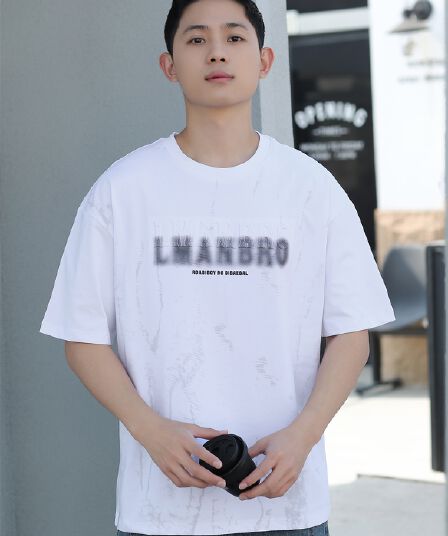 개체 높은 품질 조수 브랜드 패션 프린트 라운드 넥 남성 순면 반팔 다용도 캐주얼 루즈핏 티셔츠 맨위 서비스