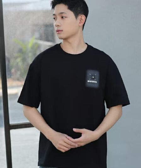 개체 높은 품질 조수 브랜드 패션 프린트 라운드 넥 남성 순면 반팔 다용도 캐주얼 루즈핏 티셔츠 맨위 서비스